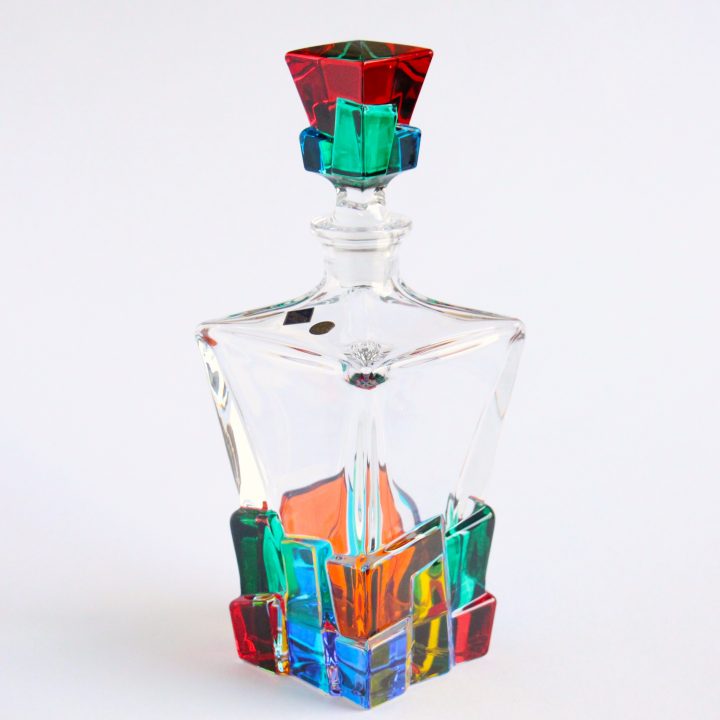 colour crystal liquor bottle - crack