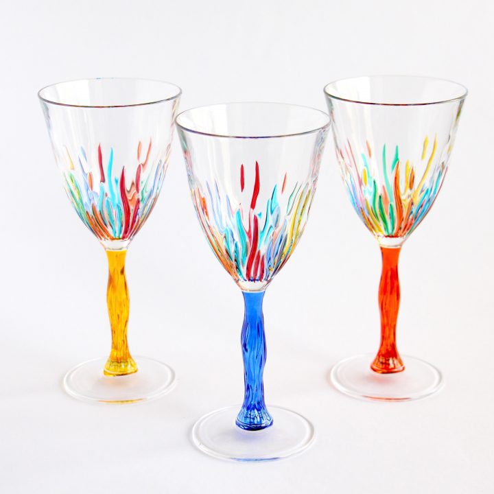 Crystal Red Wine set- Fire