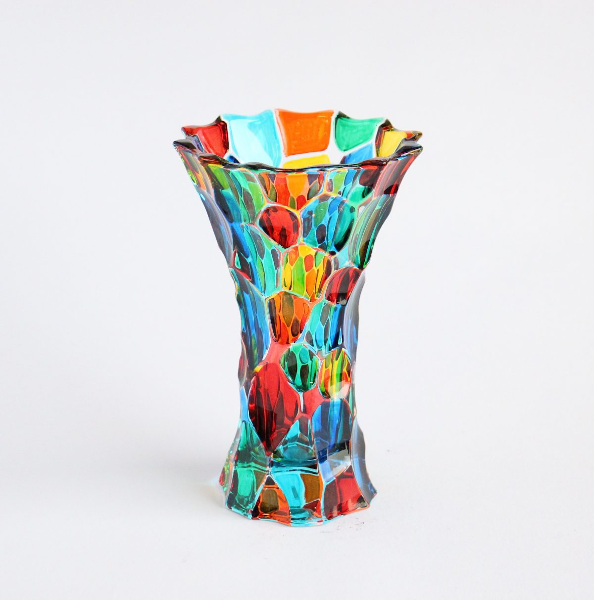 Crystal colour vase - Sphere