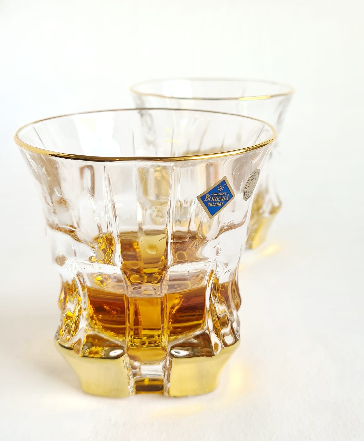 Crystal whisky set with gold - Cascade - Image 2